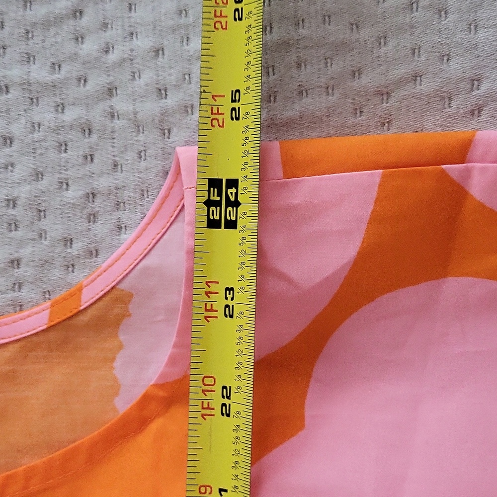 NWT Marimekko Pink and Orange Floral Top Size Large - Picture 7 of 8